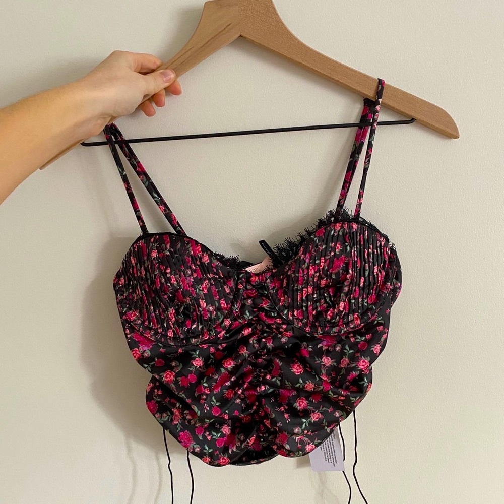 NWT For love & lemons bustier floral top